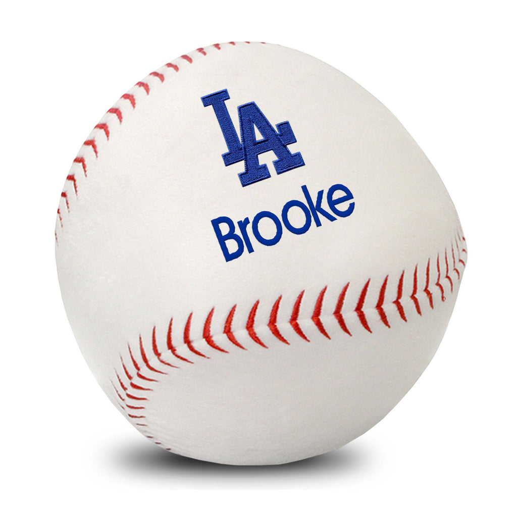 Personalized Los Angeles Dodgers Plush Baseball - Designs by Chad & Jake
