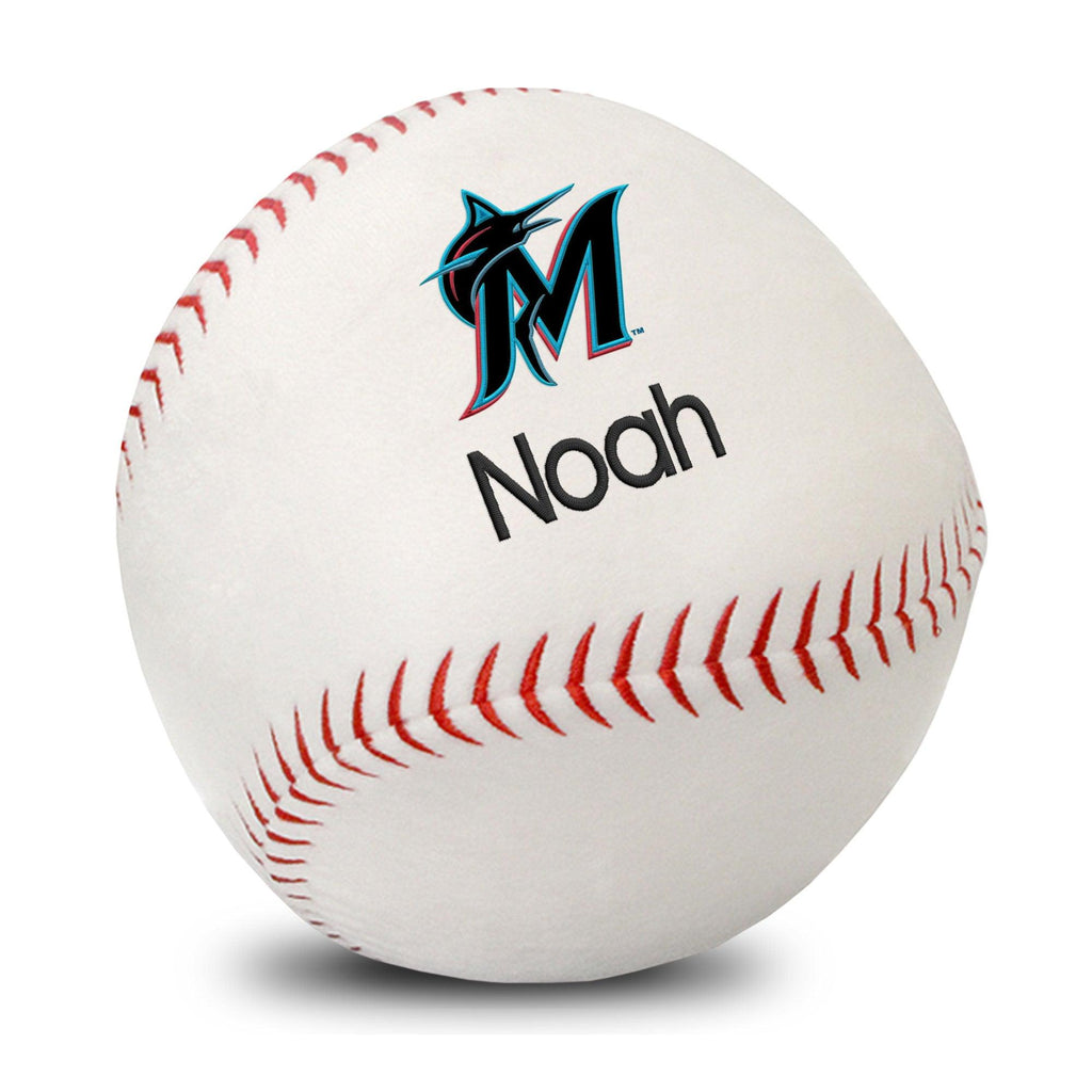 Personalized Miami Marlins Plush Baseball - Designs by Chad & Jake