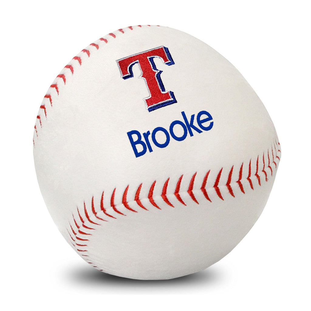 Personalized Texas Rangers Plush Baseball - Designs by Chad & Jake
