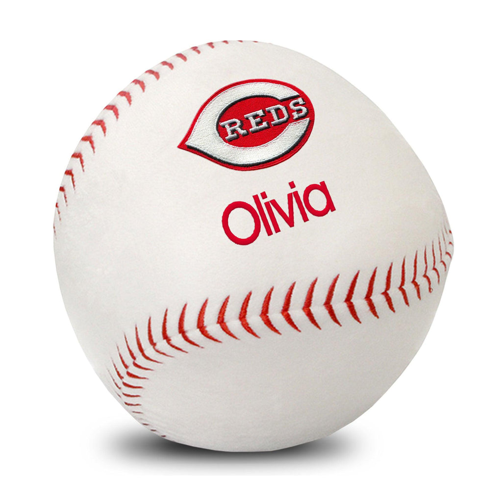 Personalized Cincinnati Reds Plush Baseball - Designs by Chad & Jake