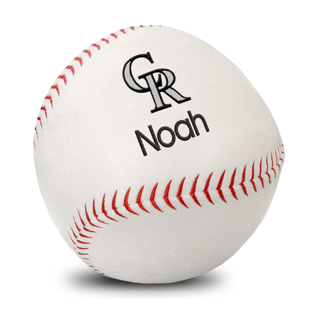 Personalized Colorado Rockies Plush Baseball - Designs by Chad & Jake