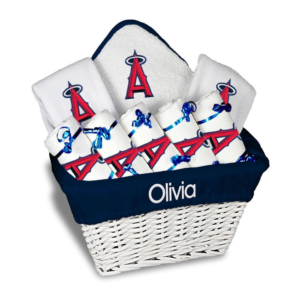 Personalized LA Angels Large Basket - 9 Items - Designs by Chad & Jake