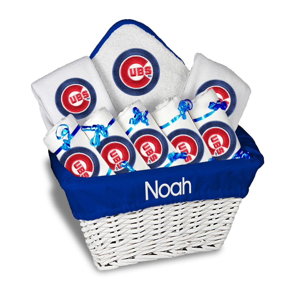 Personalized Chicago Cubs Large Basket - 9 Items - Designs by Chad & Jake