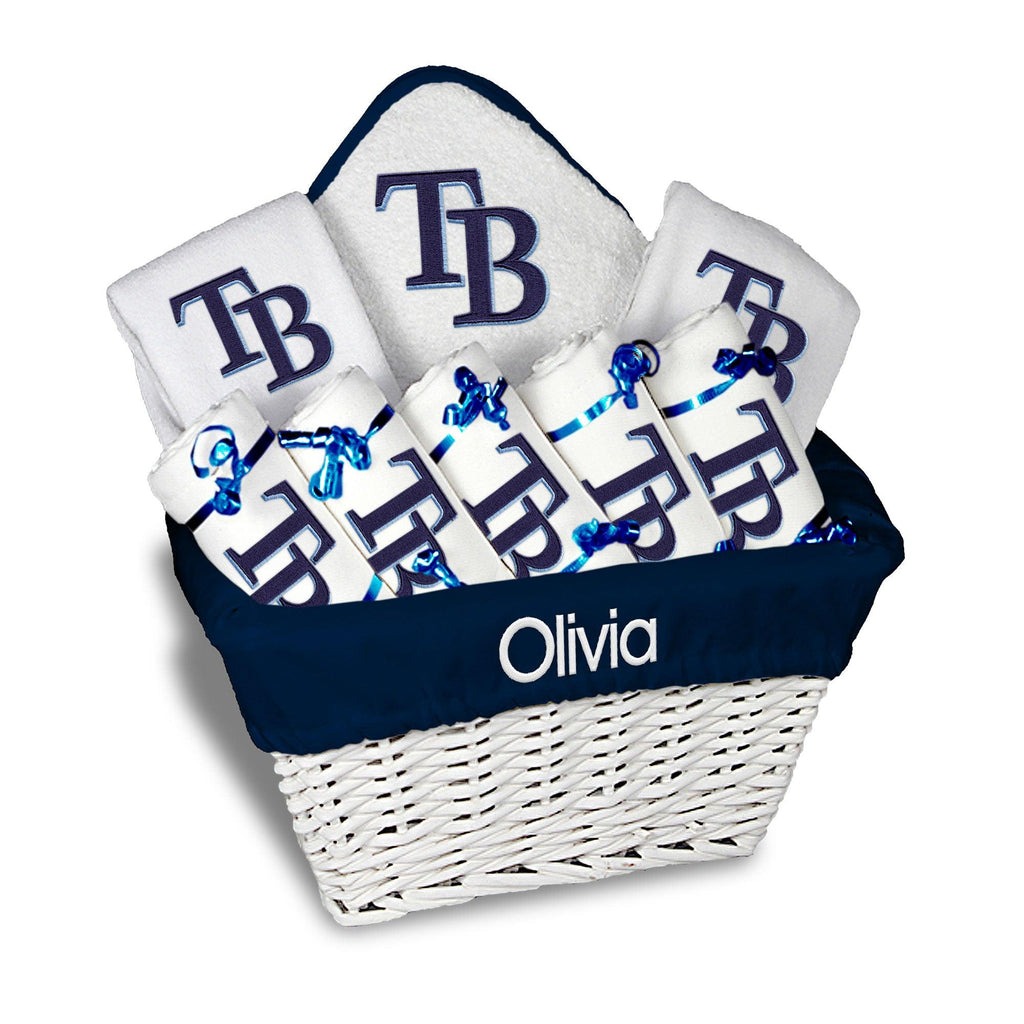 Personalized Tampa Bay Rays Large Basket - 9 Items - Designs by Chad & Jake