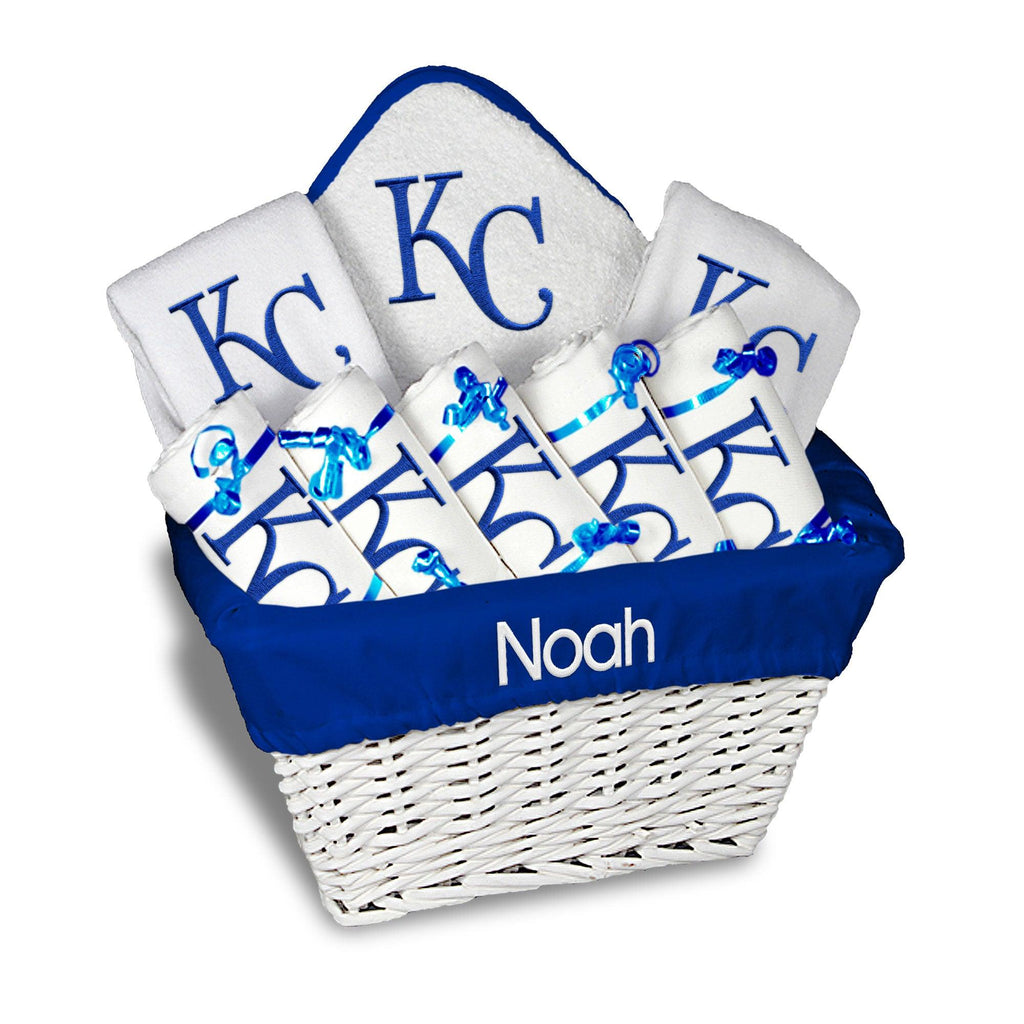 Personalized Kansas City Royals Large Basket - 9 Items - Designs by Chad & Jake