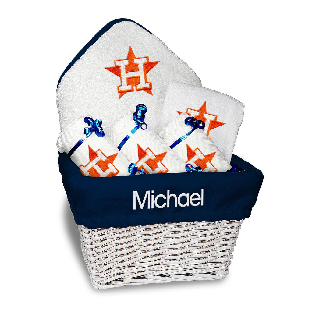 Personalized Houston Astros Medium Basket - 6 Items - Designs by Chad & Jake