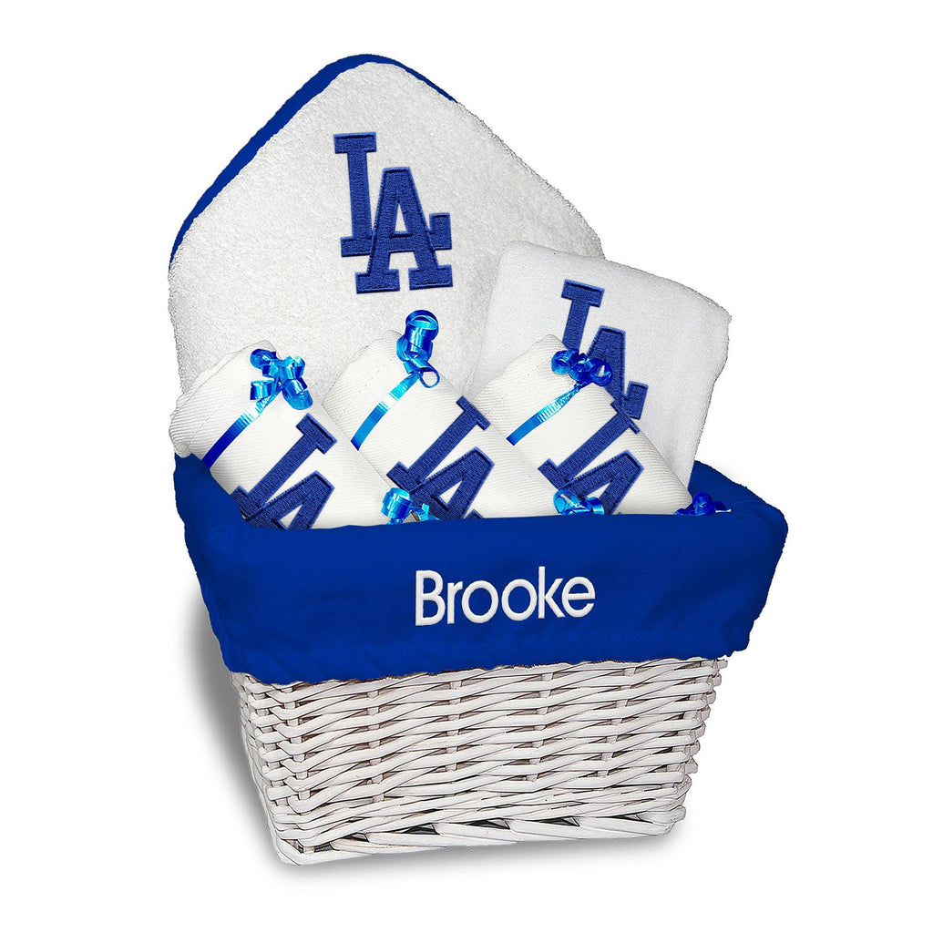 Personalized Los Angeles Dodgers Medium Basket - 6 Items - Designs by Chad & Jake