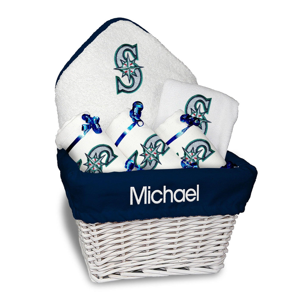 Personalized Seattle Mariners Medium Basket - 6 Items - Designs by Chad & Jake