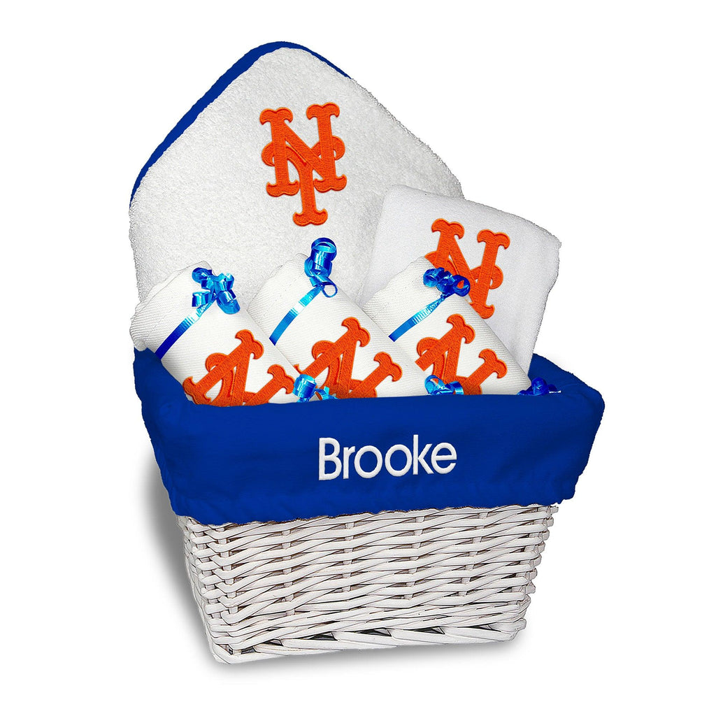 Personalized New York Mets Medium Basket - 6 Items - Designs by Chad & Jake