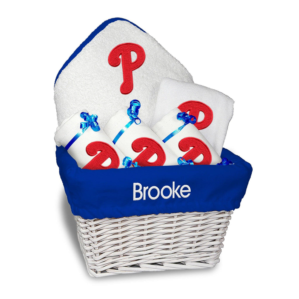 Personalized Philadelphia Phillies Medium Basket - 6 Items - Designs by Chad & Jake