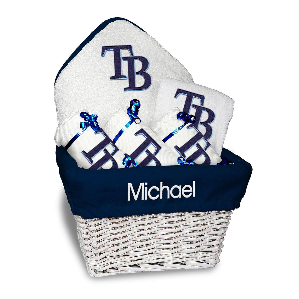 Personalized Tampa Bay Rays Medium Basket - 6 Items - Designs by Chad & Jake
