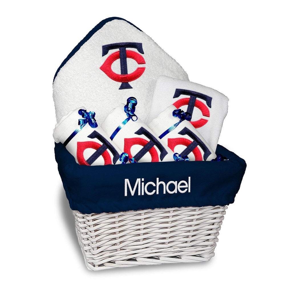 Personalized Minnesota Twins Medium Basket - 6 Items - Designs by Chad & Jake