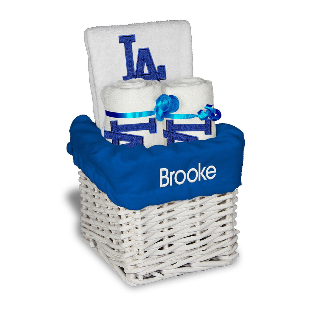 Personalized Los Angeles Dodgers Small Basket - 4 Items - Designs by Chad & Jake