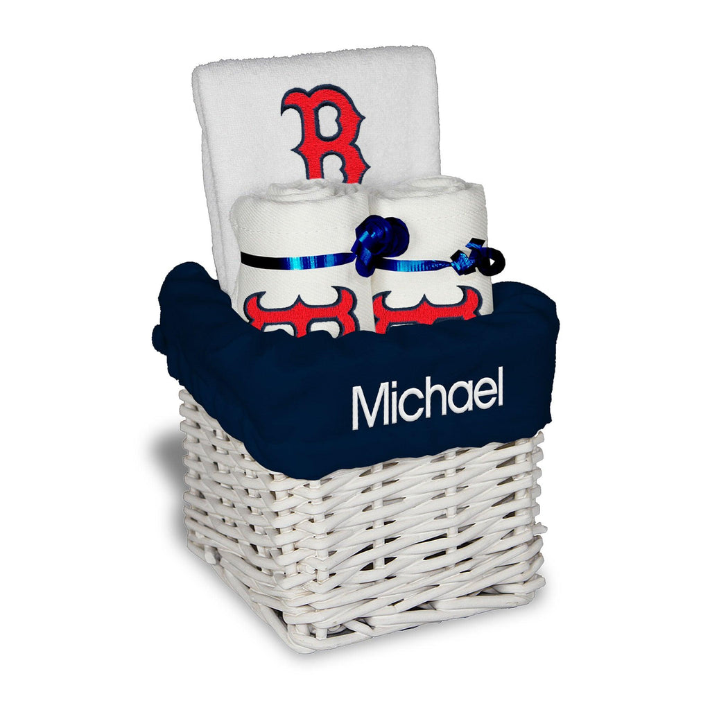 Personalized Boston Red Sox "B" Small Basket - 4 Items - Designs by Chad & Jake