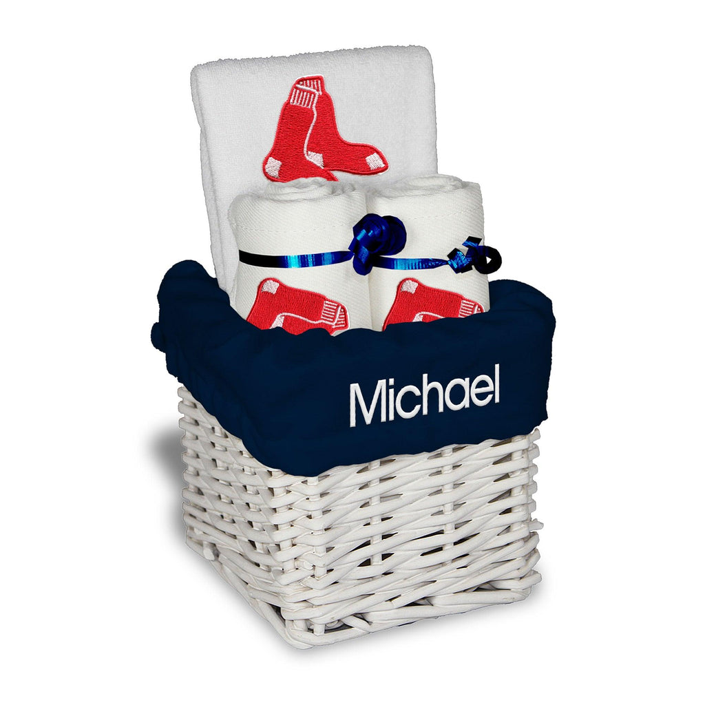 Personalized Boston Red Sox Small Basket - 4 Items - Designs by Chad & Jake