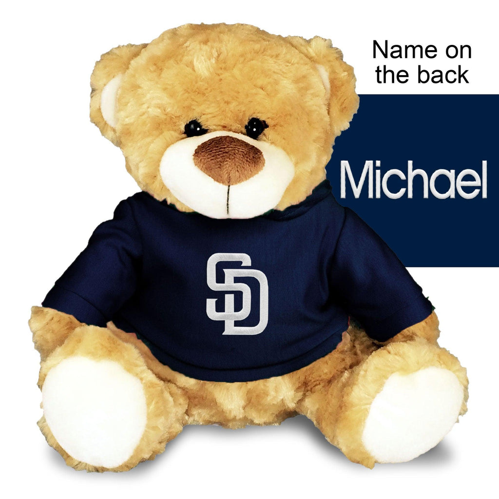 Personalized San Diego Padres 10" Plush Bear - Designs by Chad & Jake