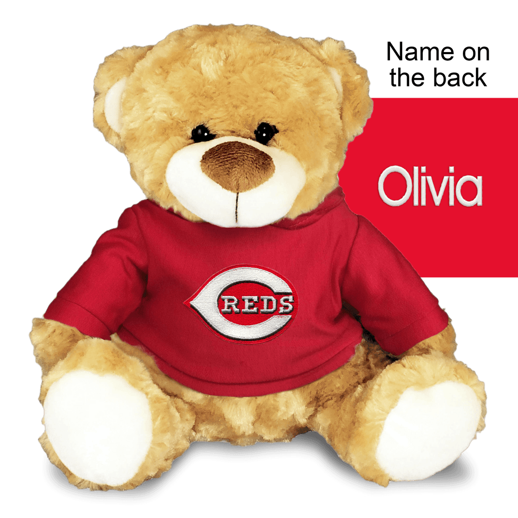 Personalized Cincinnati Reds 10" Plush Bear - Designs by Chad & Jake
