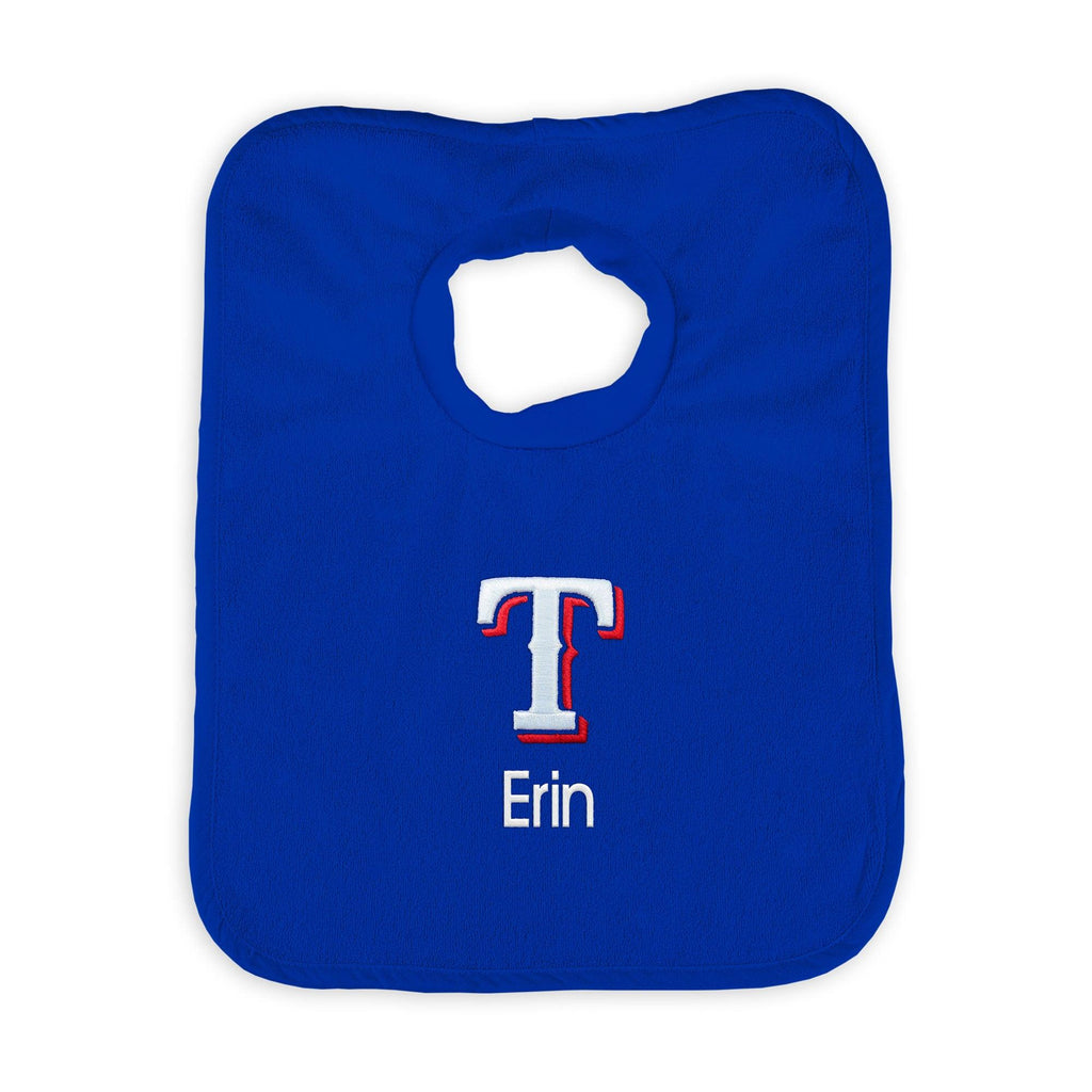 Personalized Texas Rangers Pullover Bib - Designs by Chad & Jake
