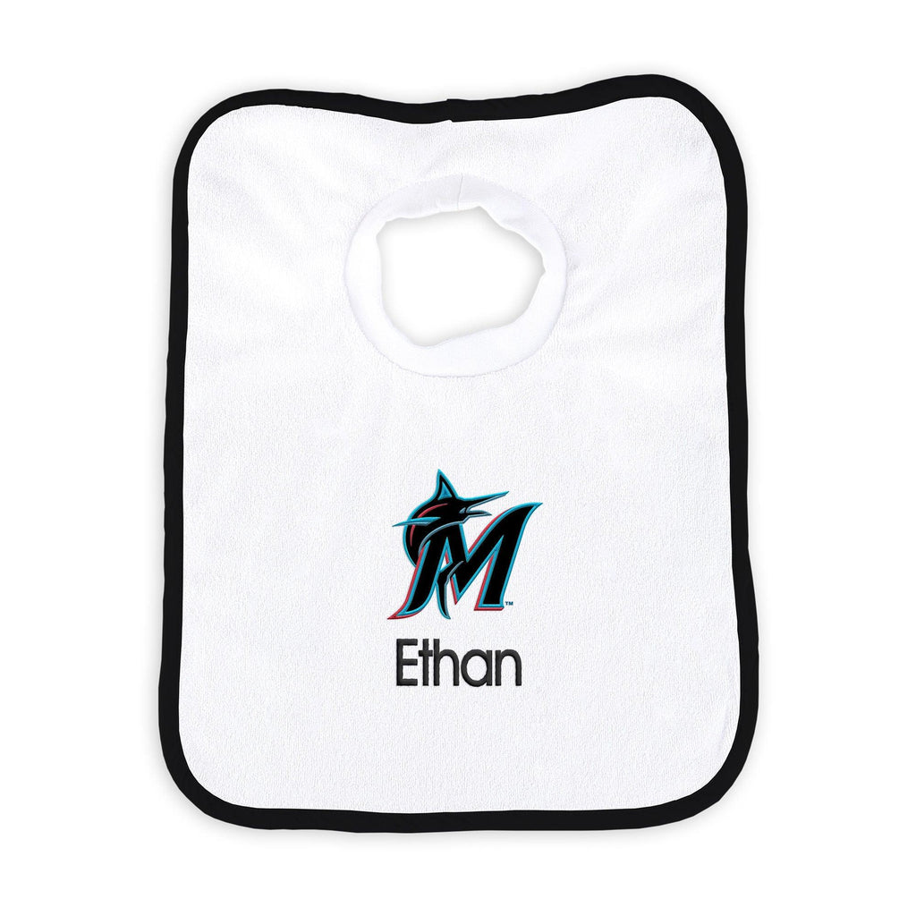 Personalized Miami Marlins Pullover Bib - Designs by Chad & Jake