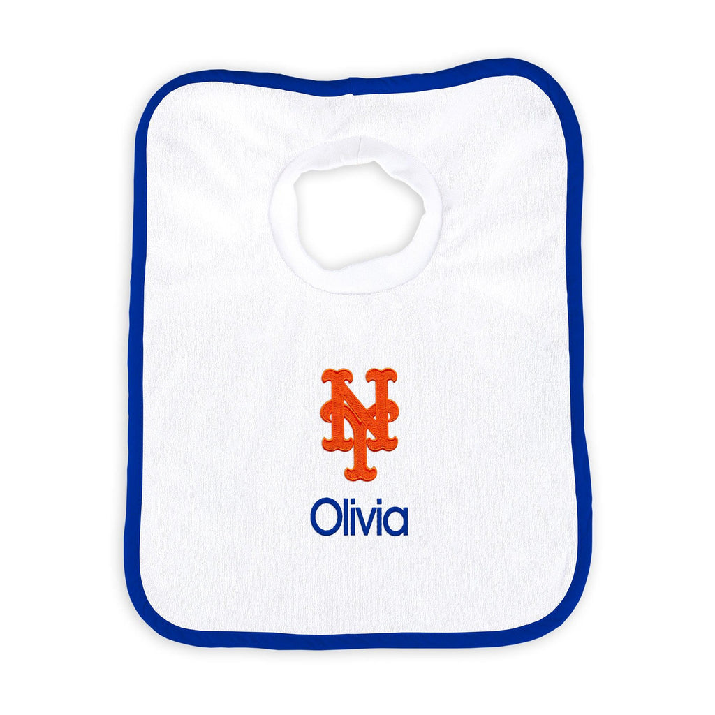 Personalized New York Mets Pullover Bib - Designs by Chad & Jake