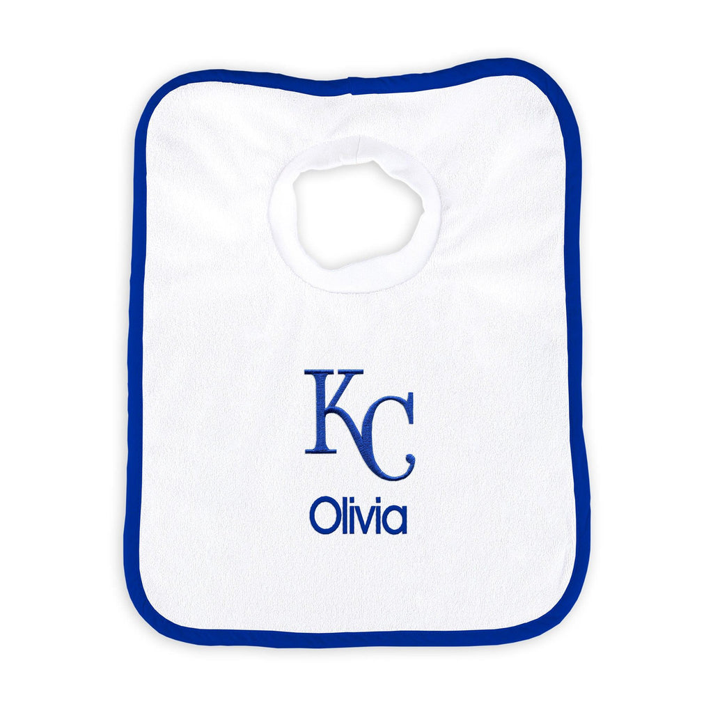Personalized Kansas City Royals Pullover Bib - Designs by Chad & Jake
