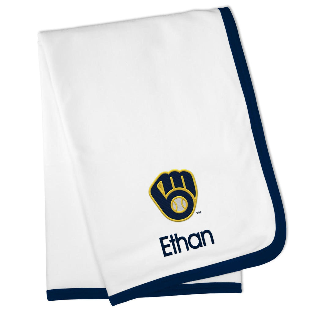 Personalized Milwaukee Brewers Blanket - Designs by Chad & Jake