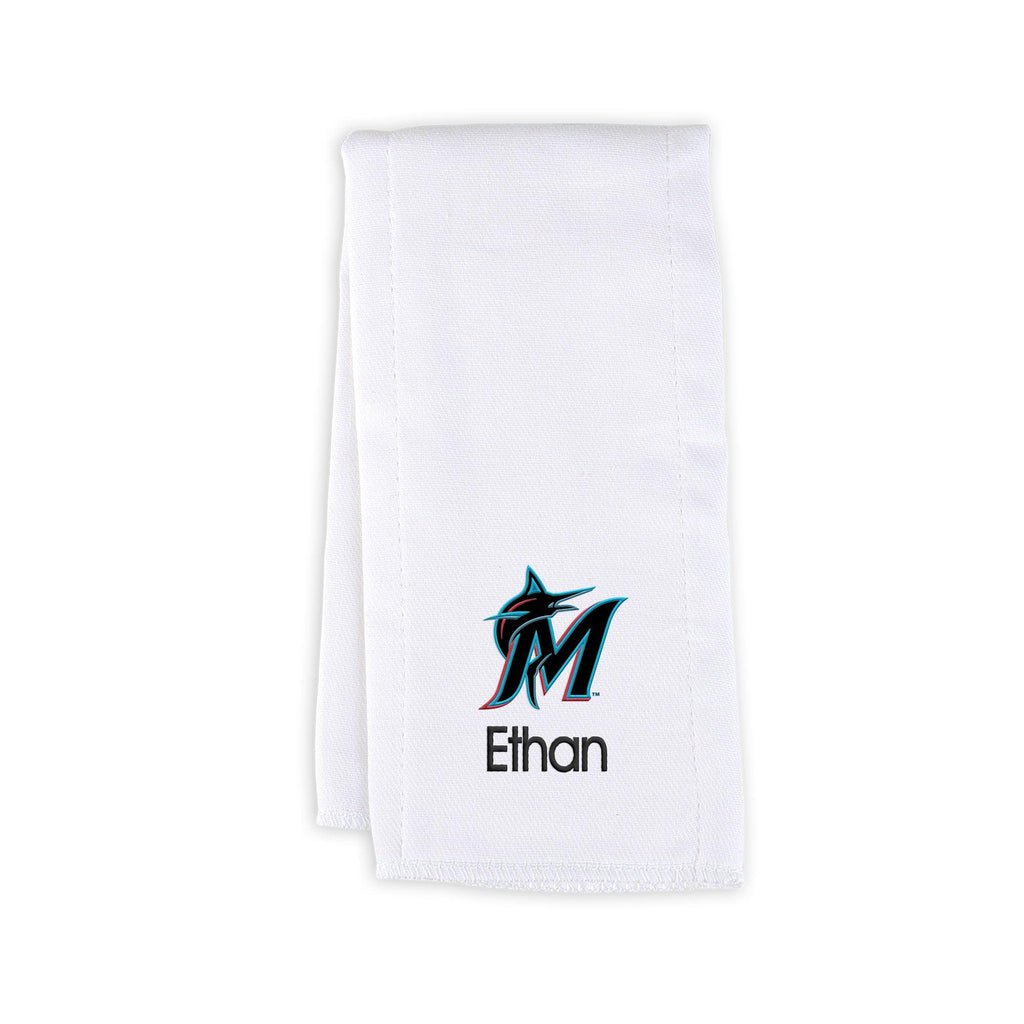 Personalized Miami Marlins Burp Cloth - Designs by Chad & Jake