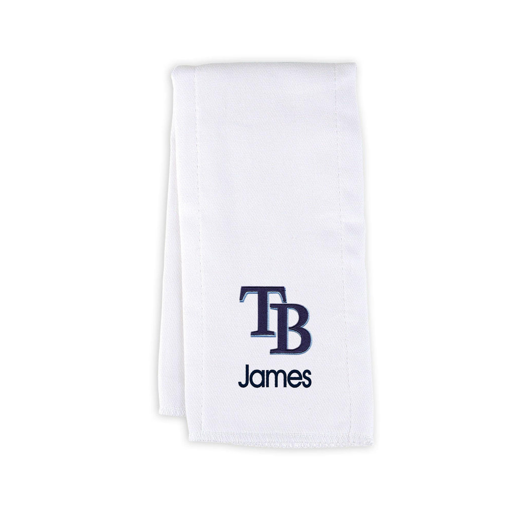 Personalized Tampa Bay Rays Burp Cloth - Designs by Chad & Jake