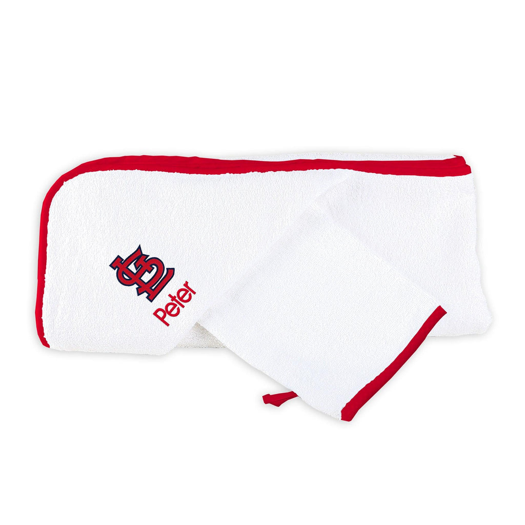 Personalized St. Louis Cardinals Towel & Wash Cloth Set - Designs by Chad & Jake