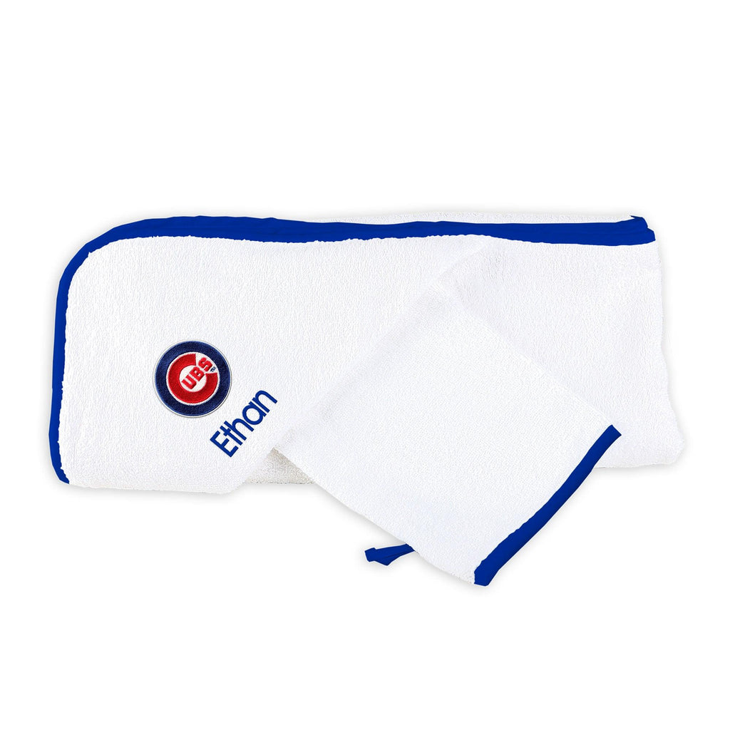 Personalized Chicago Cubs Towel & Wash Cloth Set - Designs by Chad & Jake