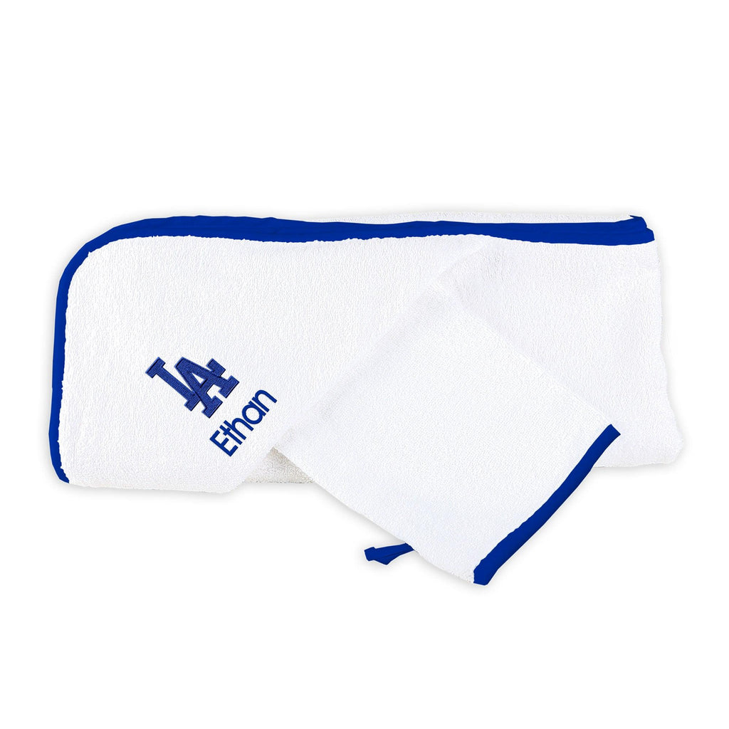 Personalized Los Angeles Dodgers Towel & Wash Cloth Set - Designs by Chad & Jake