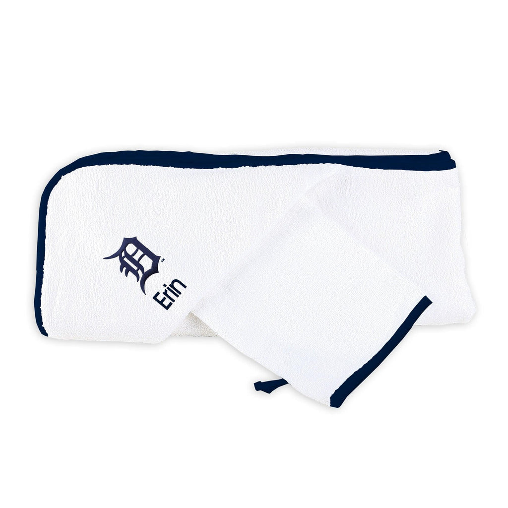 Personalized Detroit Tigers Towel & Wash Cloth Set - Designs by Chad & Jake