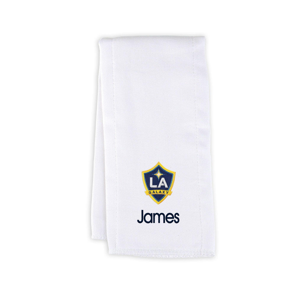 Personalized LA Galaxy Burp Cloth - Designs by Chad & Jake