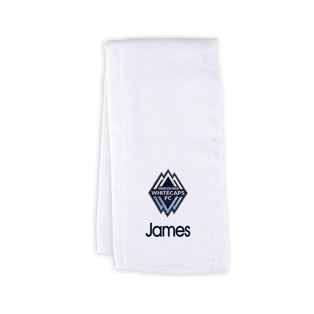 Personalized Vancouver Whitecaps Burp Cloth - Designs by Chad & Jake