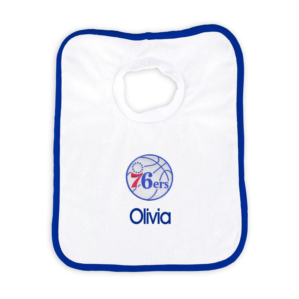 Personalized Philadelphia 76ers Pullover Bib - Designs by Chad & Jake