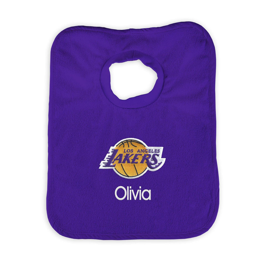 Personalized Los Angeles Lakers Pullover Bib - Designs by Chad & Jake