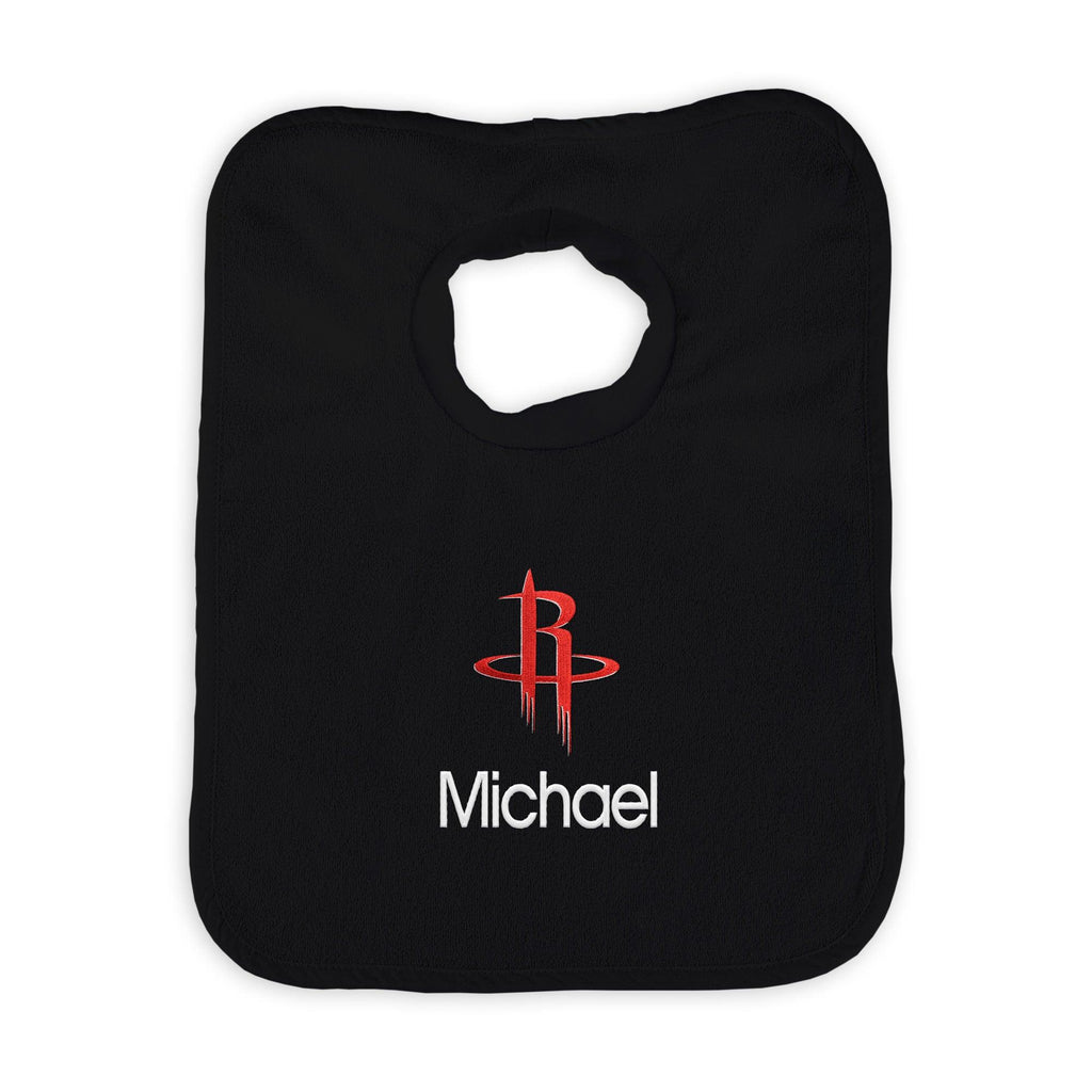 Personalized Houston Rockets Pullover Bib - Designs by Chad & Jake