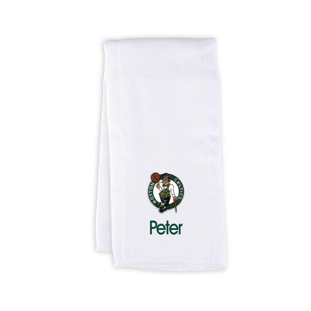 Personalized Boston Celtics Burp Cloth - Designs by Chad & Jake