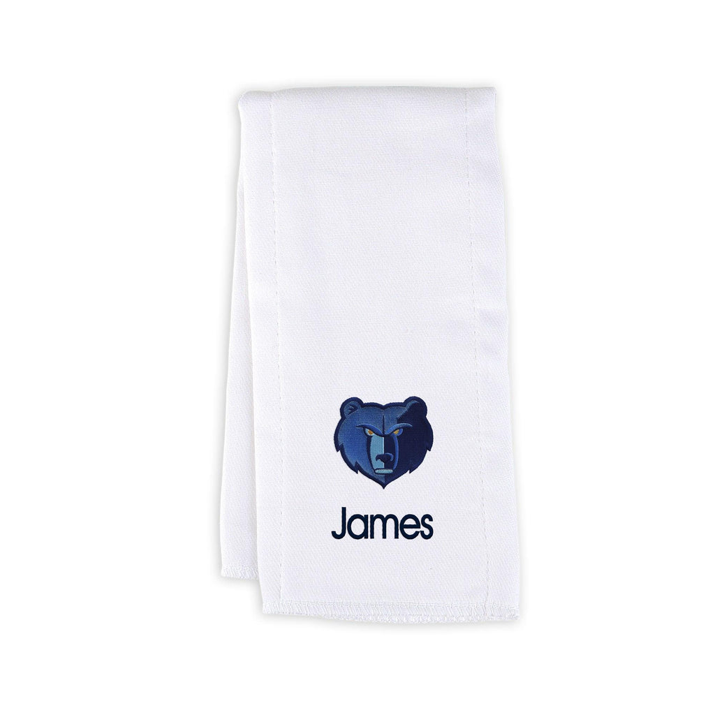 Personalized Memphis Grizzlies Burp Cloth - Designs by Chad & Jake