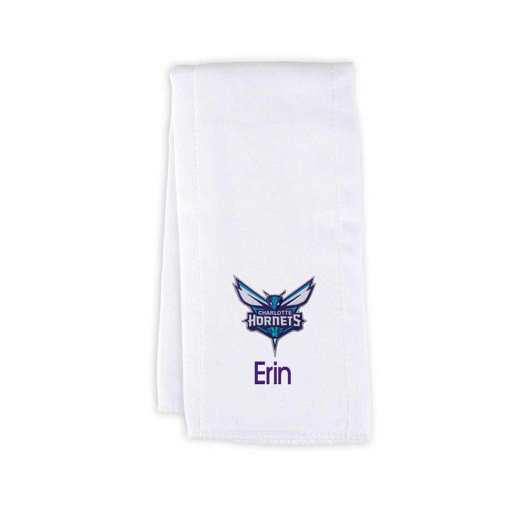 Personalized Charlotte Hornets Burp Cloth - Designs by Chad & Jake