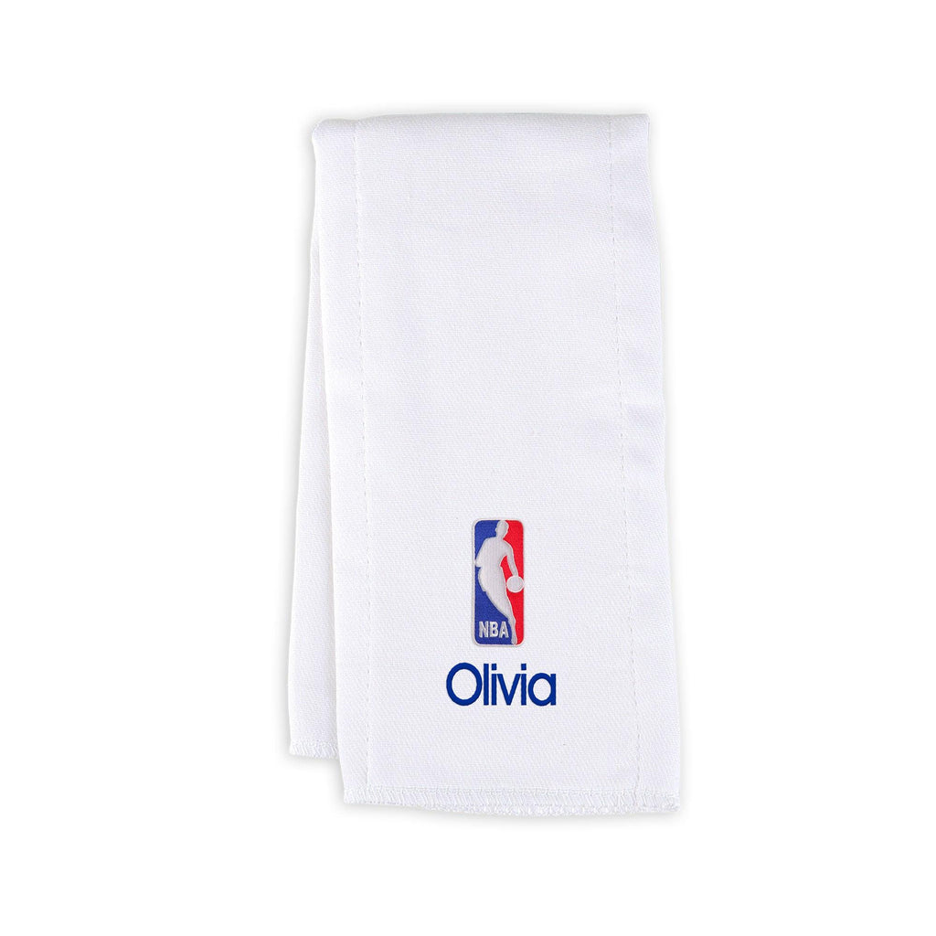 Personalized NBA Logoman Burp Cloth - Designs by Chad & Jake