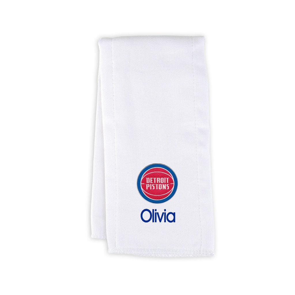 Personalized Detroit Pistons Burp Cloth - Designs by Chad & Jake