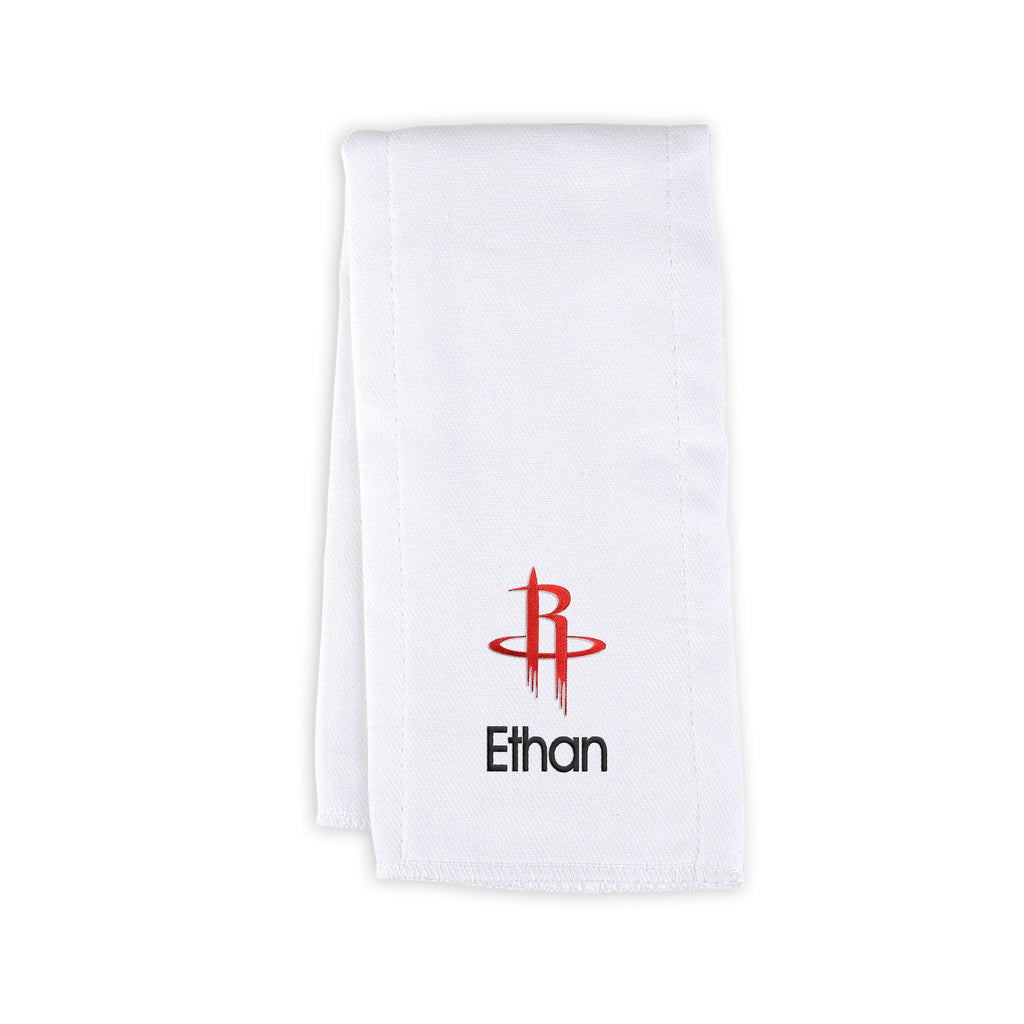 Personalized Houston Rockets Burp Cloth - Designs by Chad & Jake