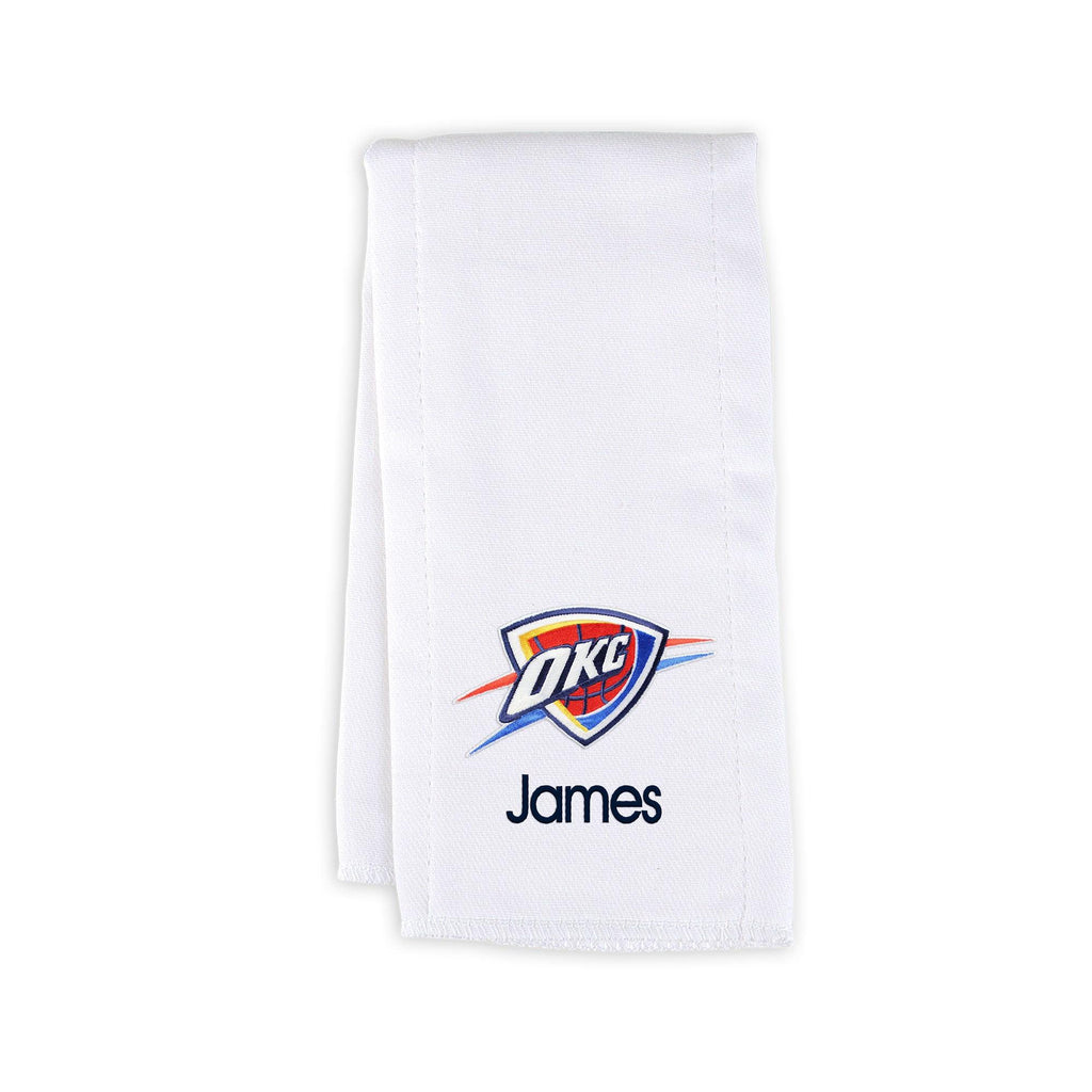 Personalized Oklahoma City Thunder Burp Cloth - Designs by Chad & Jake