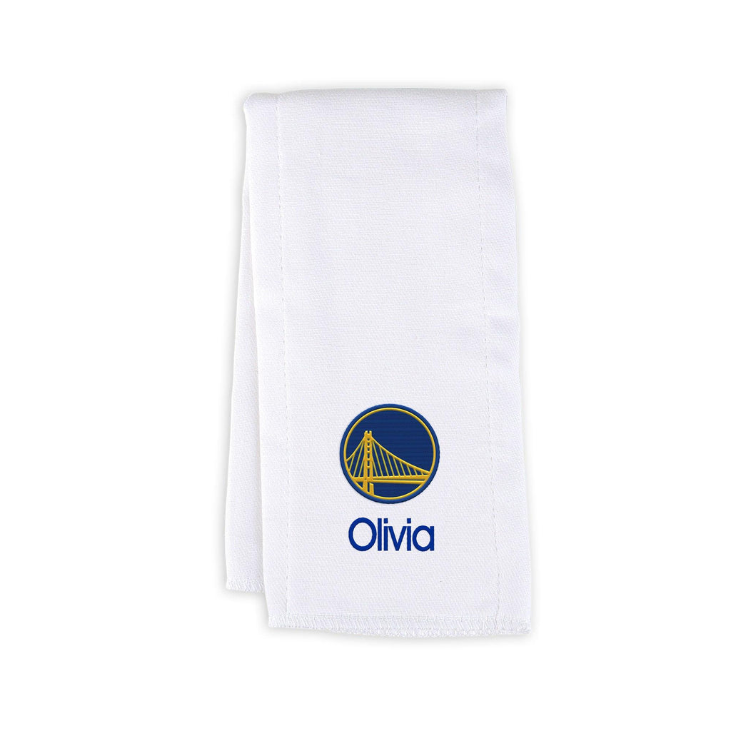 Personalized Golden State Warriors Burp Cloth - Designs by Chad & Jake