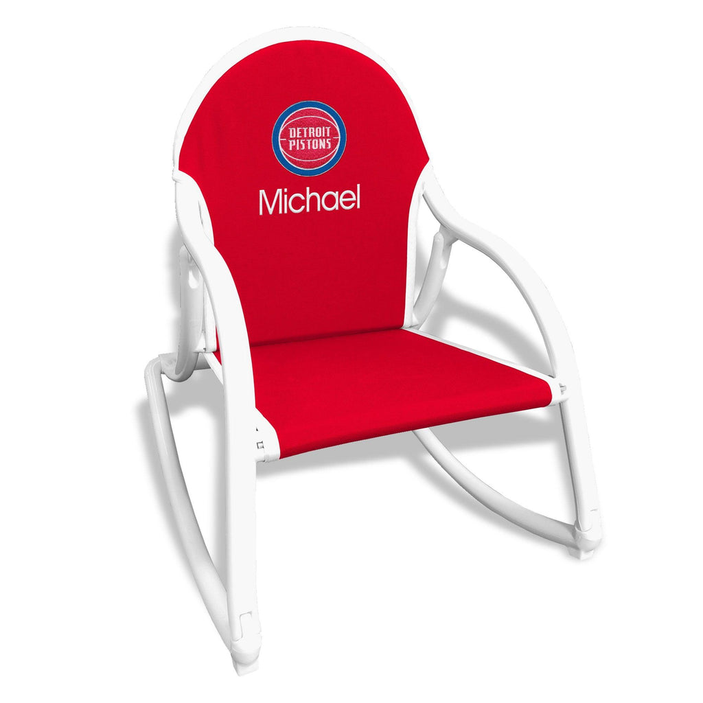 Personalized Detroit Pistons Rocking Chair - Designs by Chad & Jake