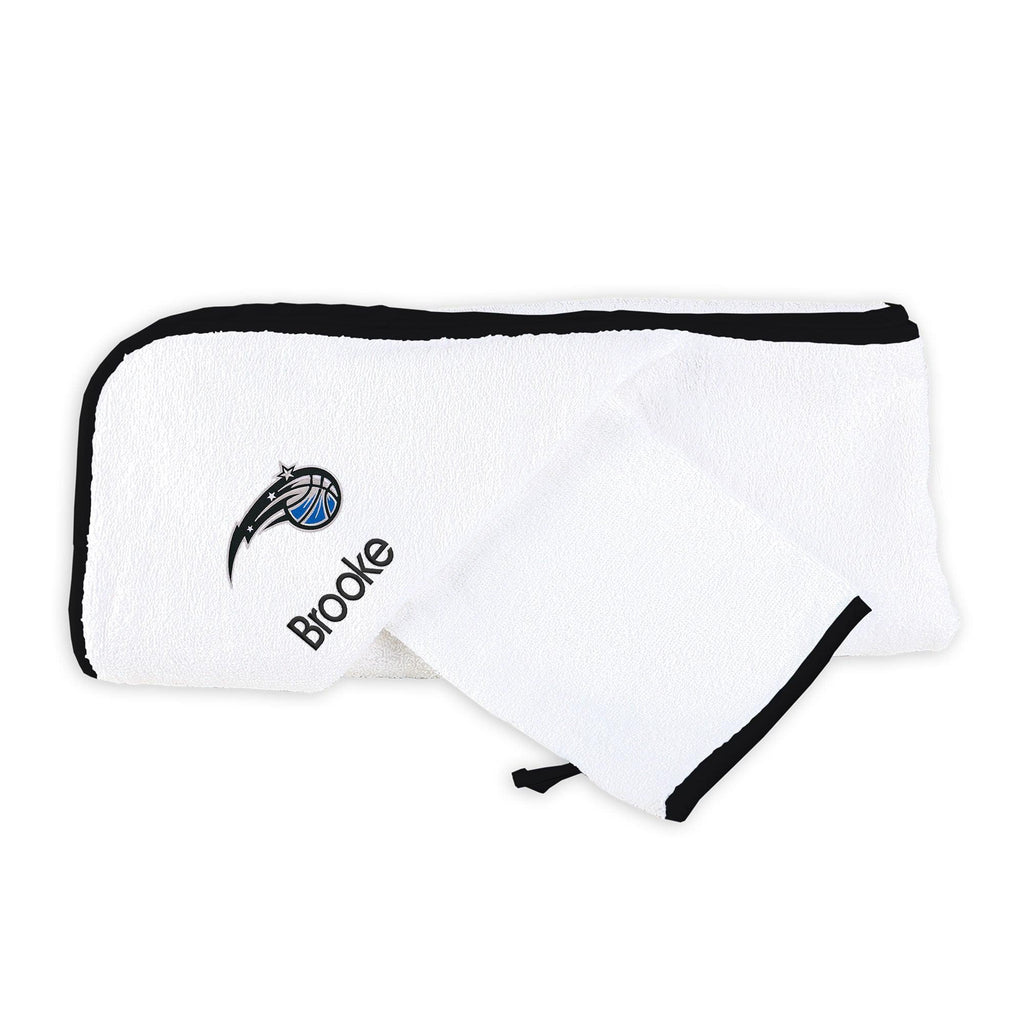 Personalized Orlando Magic Hooded Towel and Wash Mitt Set - Designs by Chad & Jake