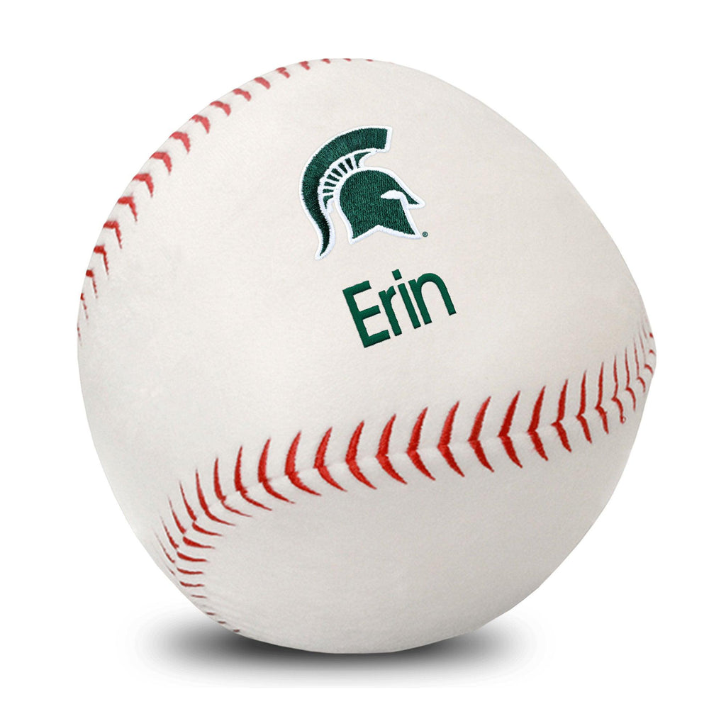 Personalized Michigan State Spartans Plush Baseball - Designs by Chad & Jake