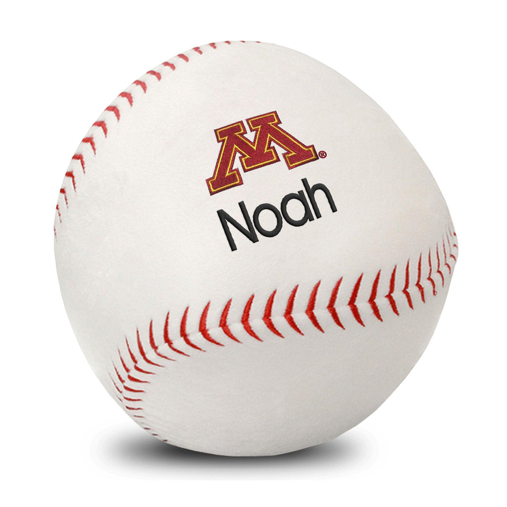 Personalized Minnesota Golden Gophers Plush Baseball - Designs by Chad & Jake