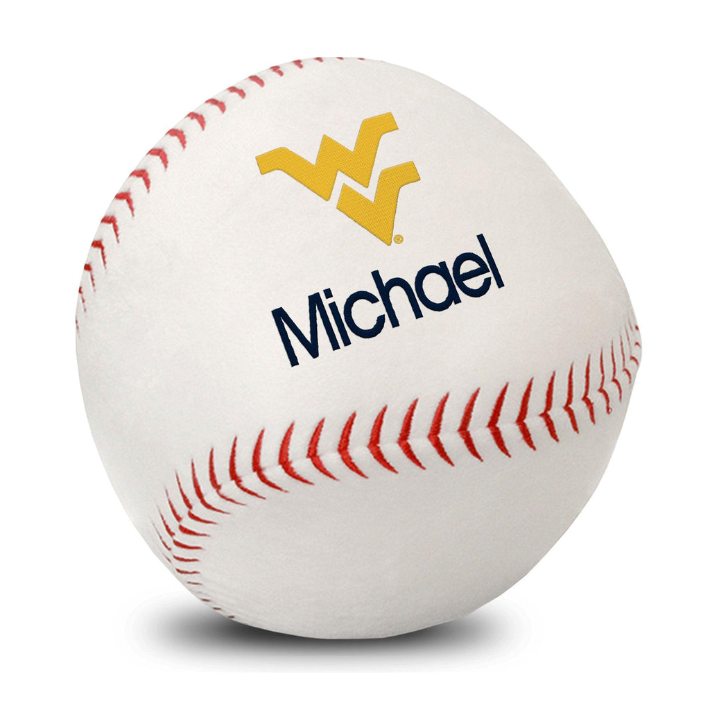 Personalized West Virginia Mountaineers Plush Baseball - Designs by Chad & Jake